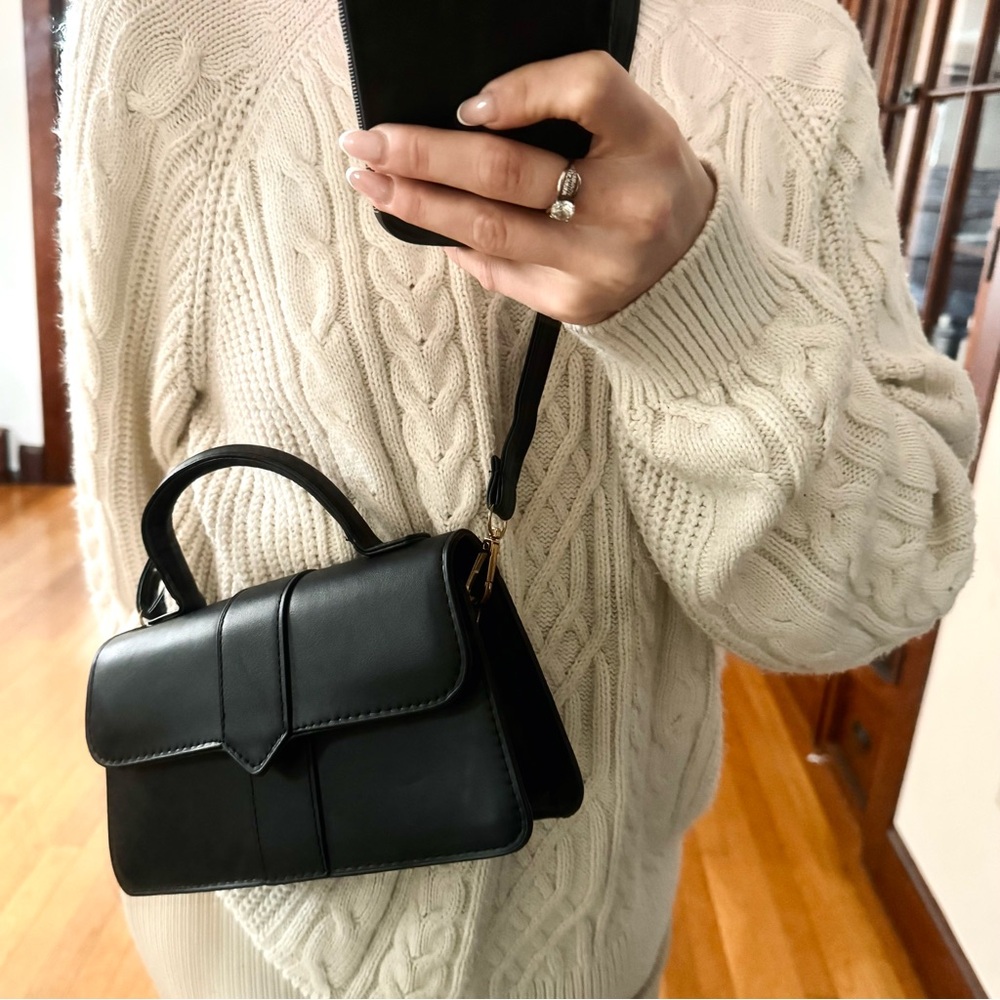 Black Leather Handbag